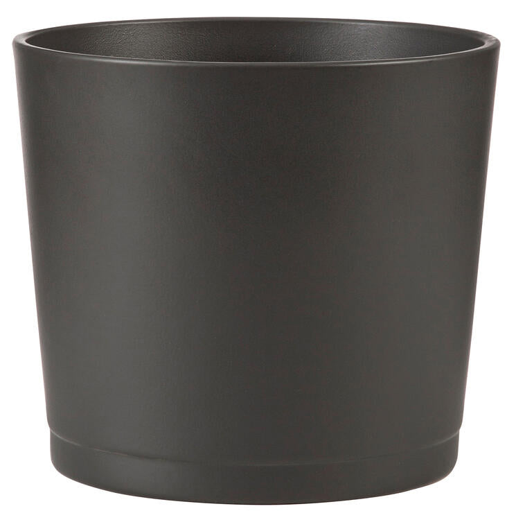 Cache-pot en céramique noir mat 17cm