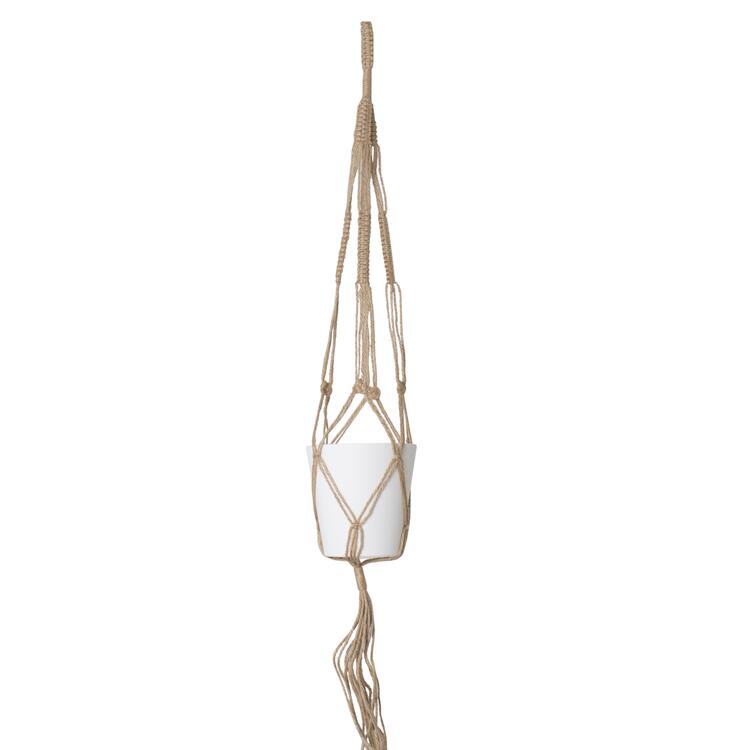 Macramé simple noeud carre naturel