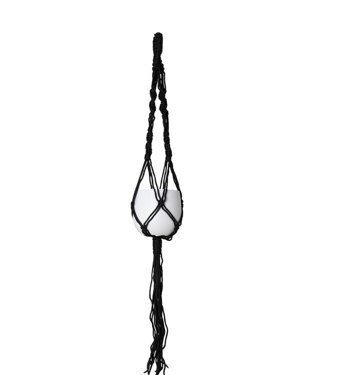 Macramé simple noeud spirale noir